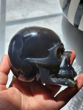 Load image into Gallery viewer, Large Crystal Skull - Green Eyes