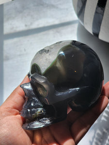 Large Crystal Skull - Green Eyes