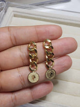 Load image into Gallery viewer, Chain Coin Earrings