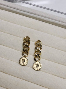 Chain Coin Earrings